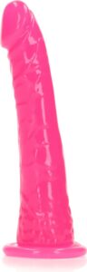 Dildo realistico fosforescente RealRock Slim Dildo Suction Cup Glow in the Dark 6'' - Fucsia all'ingrosso