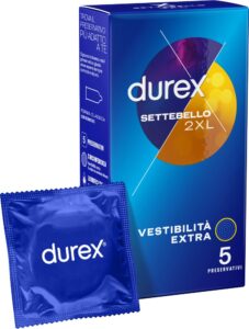 Preservativi extra large Settebello XXL 5 pezzi Durex all'ingrosso