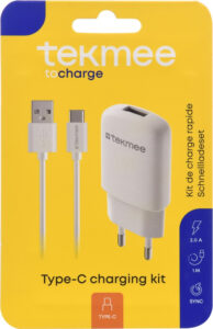 Caricabatterie Tekmee Type-C Charging Kit  ingrosso