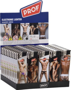 PROF Accendini Elettronici Naked Men - 50pz all'ingrosso