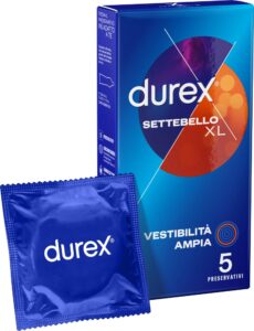 Preservativi extra large Settebello XL 5 pezzi Durex all'ingrosso