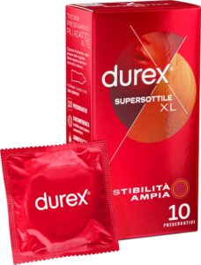 Preservativi sottili extra large Supersottile XL 10 pezzi Durex all'ingrosso