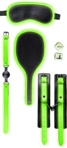 Set Polsiere e cavigliere Bed Bindings Restraint Kit Glow in the Dark Ouch all'ingrosso