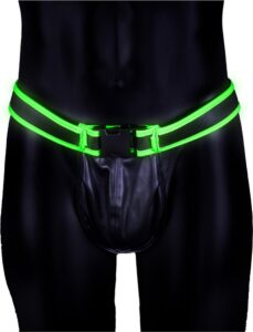 Sospensorio fluorescente Buckle Jock Strap Glow in the Dark Ouch!