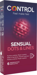 Control Sensual Dots&Lines Touch & Feel - 6 pezzi all'ingrosso