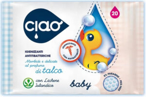 Ciao Salviettine Baby Antibatteriche Talco - 20pz