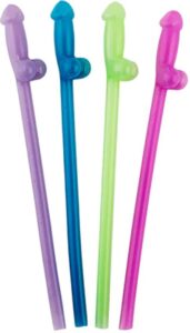 Cannucce Fosforescenti Kheper Games Glow-in-the-Dark Naughty Straws all'ingrosso