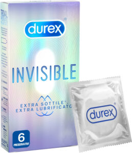 Durex Invisible Extra Lube - Preservativi Sottili Extralubrificati