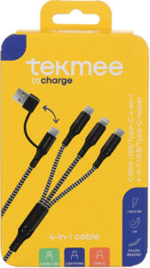 Tekmee 4-in-1 braided cable all'ingrosso